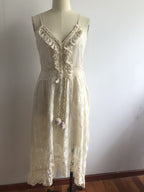 Summer Lace Sling Large Swing Solid Color Long Maxi Dress DING