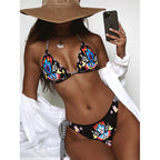Maillot de bain triangle sexy imprimé pour femme