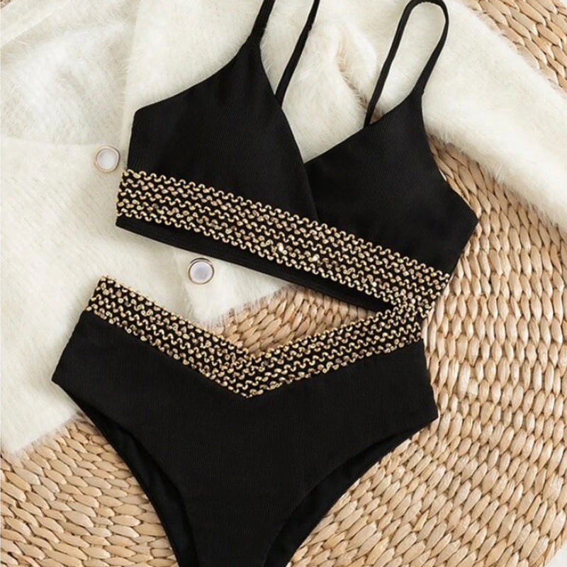 Bikini Push Up Sólido Traje de Baño Mujeres Trajes de Baño Deportivos Trajes de Baño