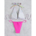 Halter Bikinis Triangle Swimsuit Women Thong Bathing Suits Swimwear