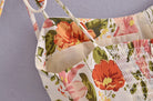 Summer Women High Waist Floral Print Slit Hemline Strap Dress for Women OMI