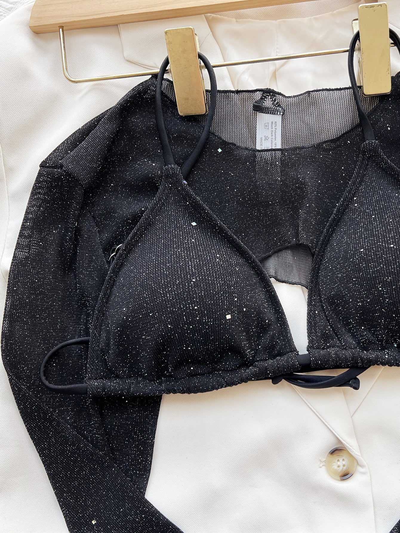 Bikini Traje de baño de tres piezas Traje de baño de bikini Traje de baño de mujer Fission Glitter Traje de baño