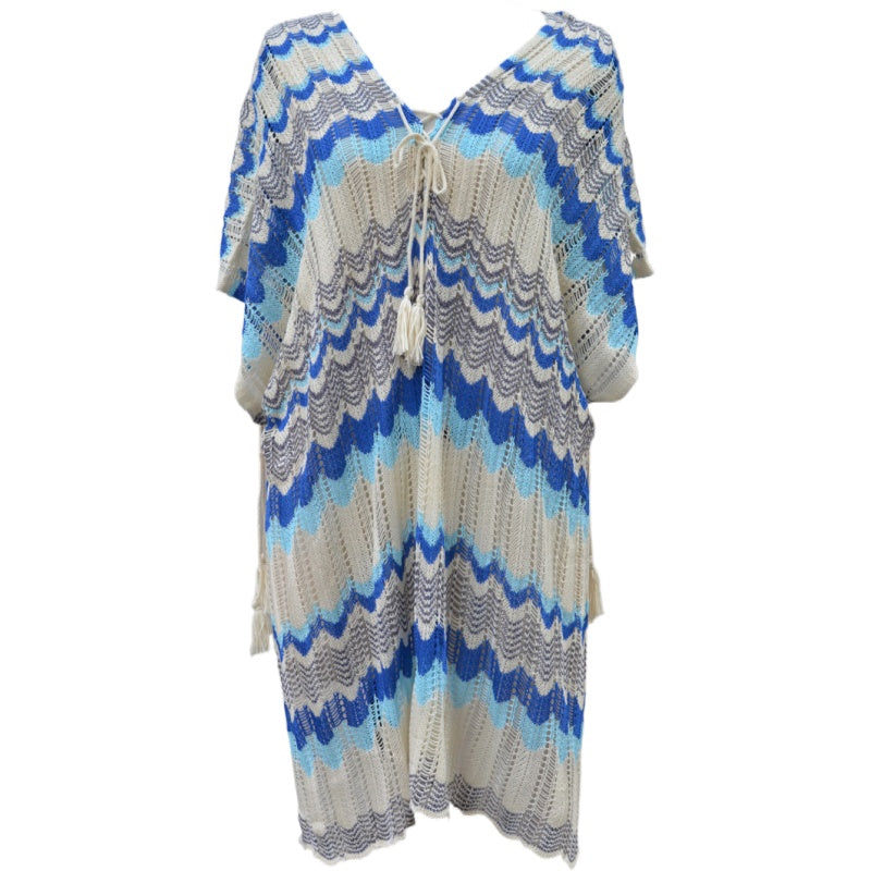 Summer Bohemian V-neck Beach Beach Cover Up Sun Protection Clothing for Women