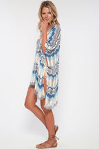 Vestido playero bohemio de verano con escote en V para mujer, protección solar
