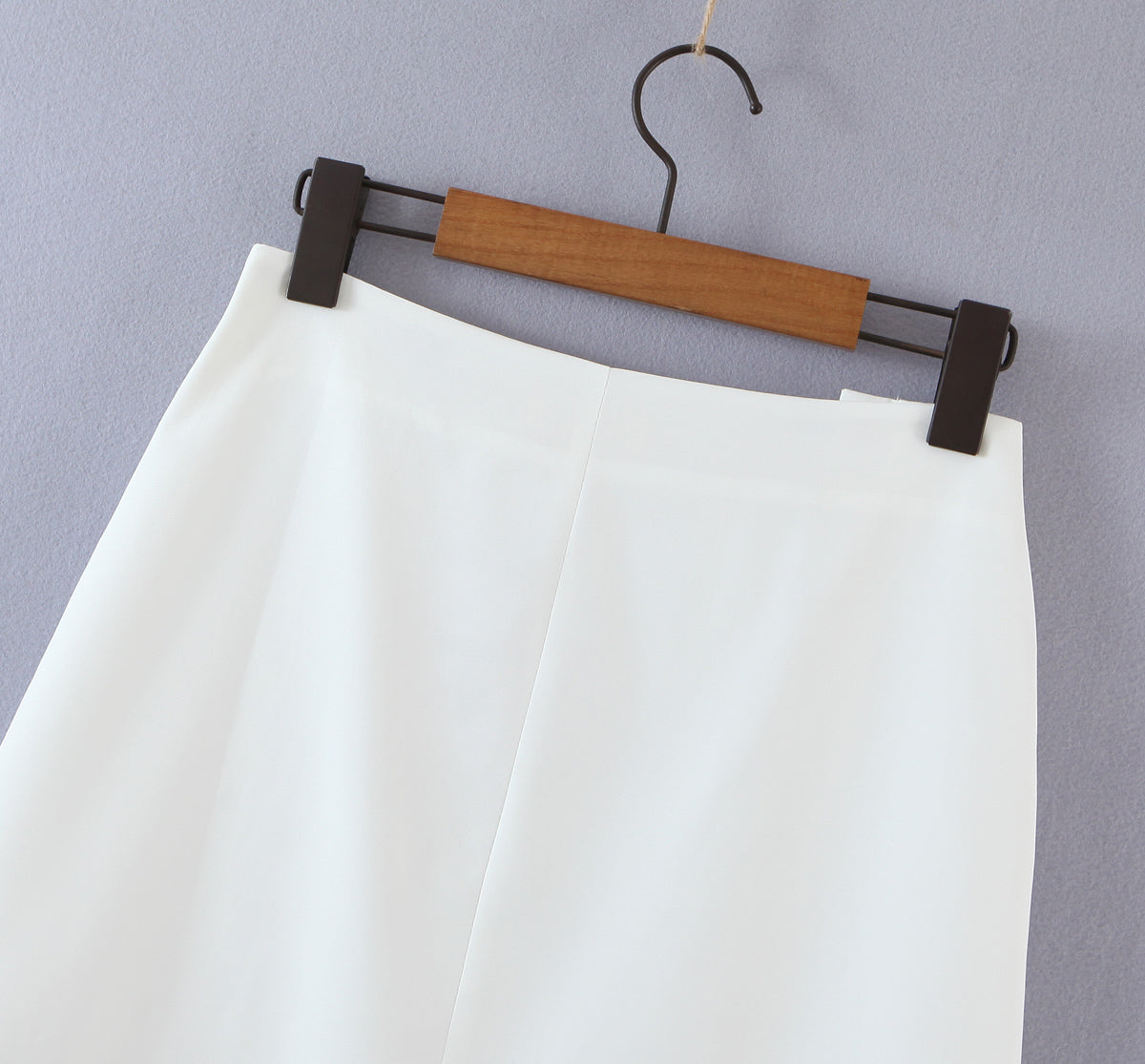 Women Clothing Summer Blogger Milky White Split Air Hole Criss Cross Strap Skirt Yvonne