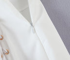 Women Clothing Summer Blogger Milky White Split Air Hole Criss Cross Strap Skirt Yvonne