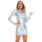 Robe à manches longues tendance en une étape