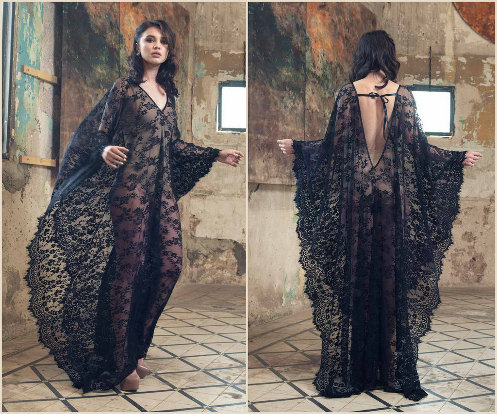 Eyelash Lace Super Loose Robe Bikini Cover snowpeak