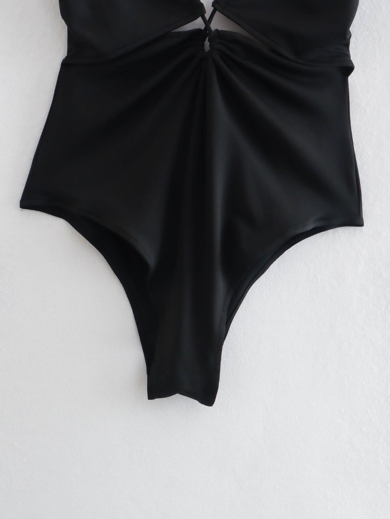 Body de verano con tirantes, color liso, diseño abierto y sin espalda, a juego