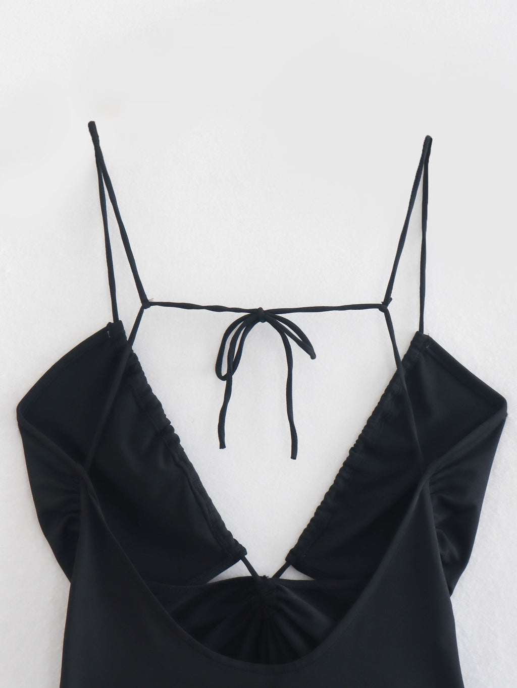 Body de verano con tirantes, color liso, diseño abierto y sin espalda, a juego