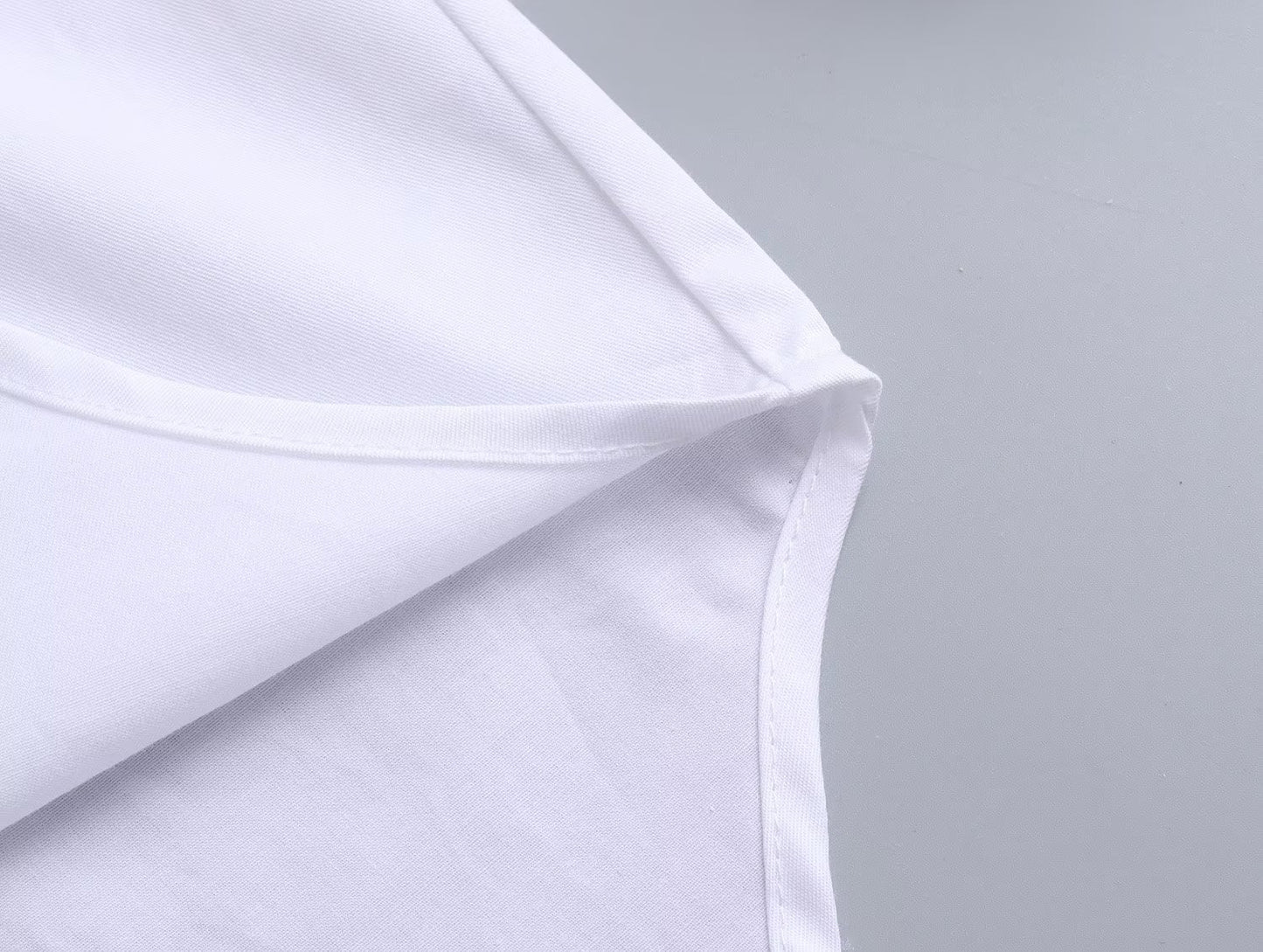 Camisa holgada de popelina de algodón de verano para mujer, de color liso, con cuello delantero y trasero, manga larga