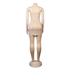 Sexy Slim Fit Rhinestone Tassel Dress WINNIEYA