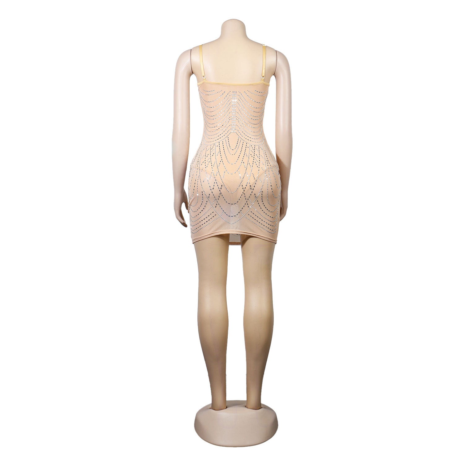 Sexy Slim Fit Rhinestone Tassel Dress WINNIEYA
