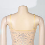 Sexy Slim Fit Rhinestone Tassel Dress WINNIEYA