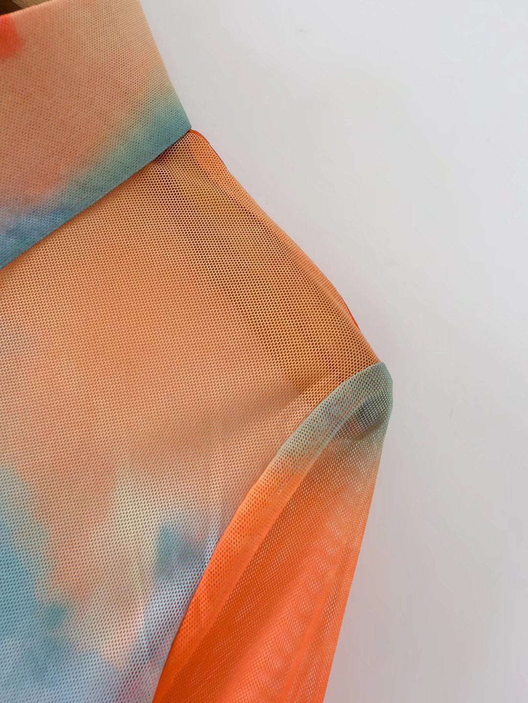 Camisa de manga larga teñida con lazo para primavera y verano, holgada, elegante y con cuello elegante para mujer.