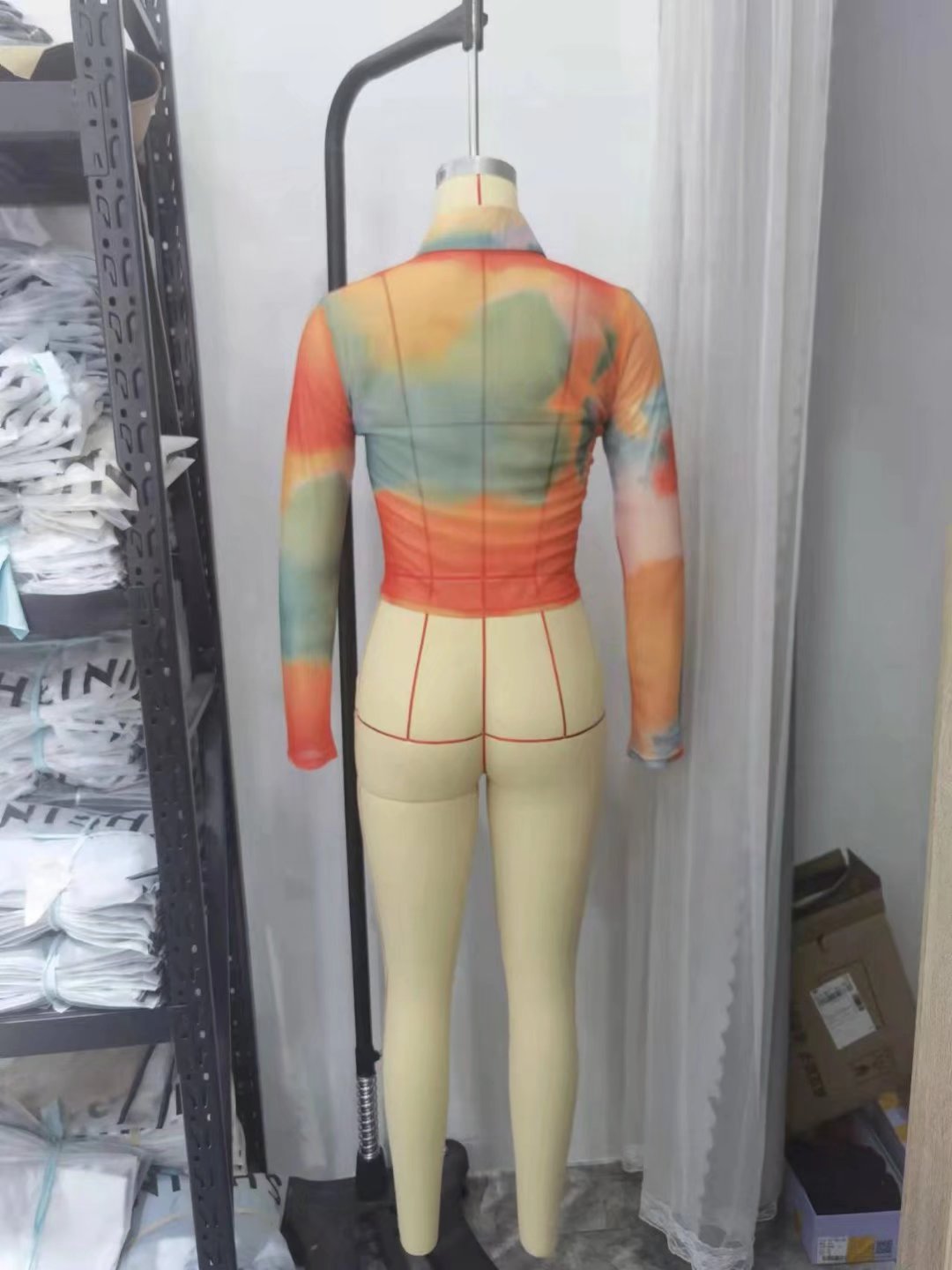 Camisa de manga larga teñida con lazo para primavera y verano, holgada, elegante y con cuello elegante para mujer.
