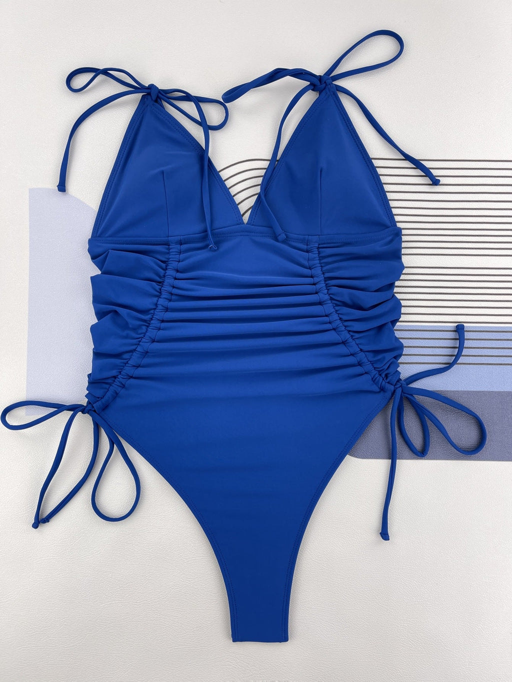 One Piece Swimsuit Drawstring Pleated Sexy Swimsuit Swimsuit Twingo