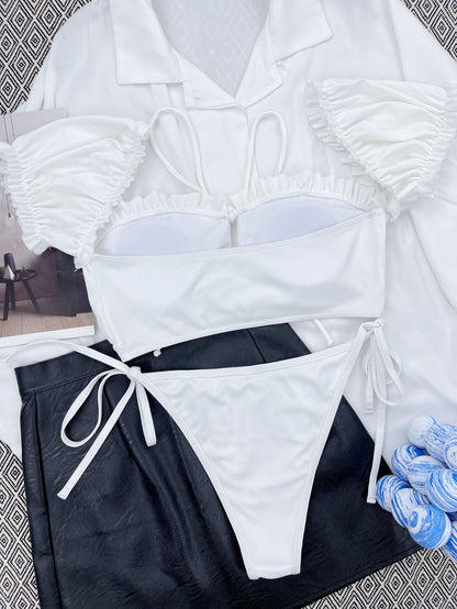 Traje de baño bikini sexy con cordón