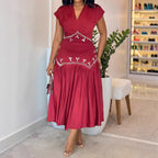 Women Elegant Slim Fit Rhinestone Rhinestone Ornament Sleeveless Dress PLAYA