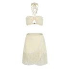 White Top Skirt [Bottomless Pants]]