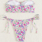 Summer Tube Top Swimsuit Strapless Sexy Women Swimsuit Printed Summer Beach Swimsuit OLam