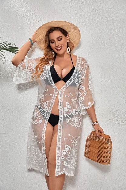 Water Soluble Loose Version Vacation Beach Cardigan Sunscreen Dress