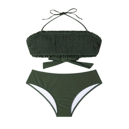 Bikini sexy con cordones para mujer, bikini de tres puntos, traje de baño de playa de primavera