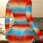 Sexy Bikini Split Swimsuit Women Holiday Thin Swimsuit Three Piece OLam