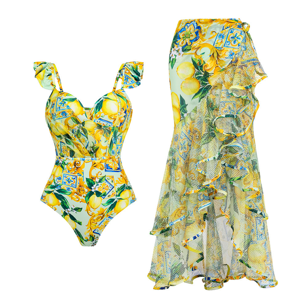 Small Flying Sleeve Swimsuit Suit
