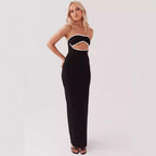 Summer Sexy Tube Top Knitted Dress Long for Women