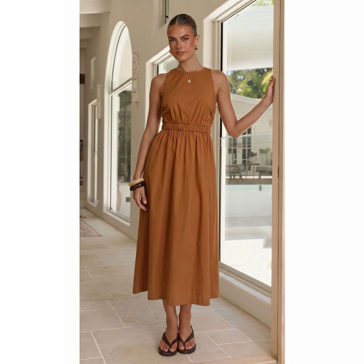 Summer Sexy Backless Dress Comment Short Sleeve VIVIAN