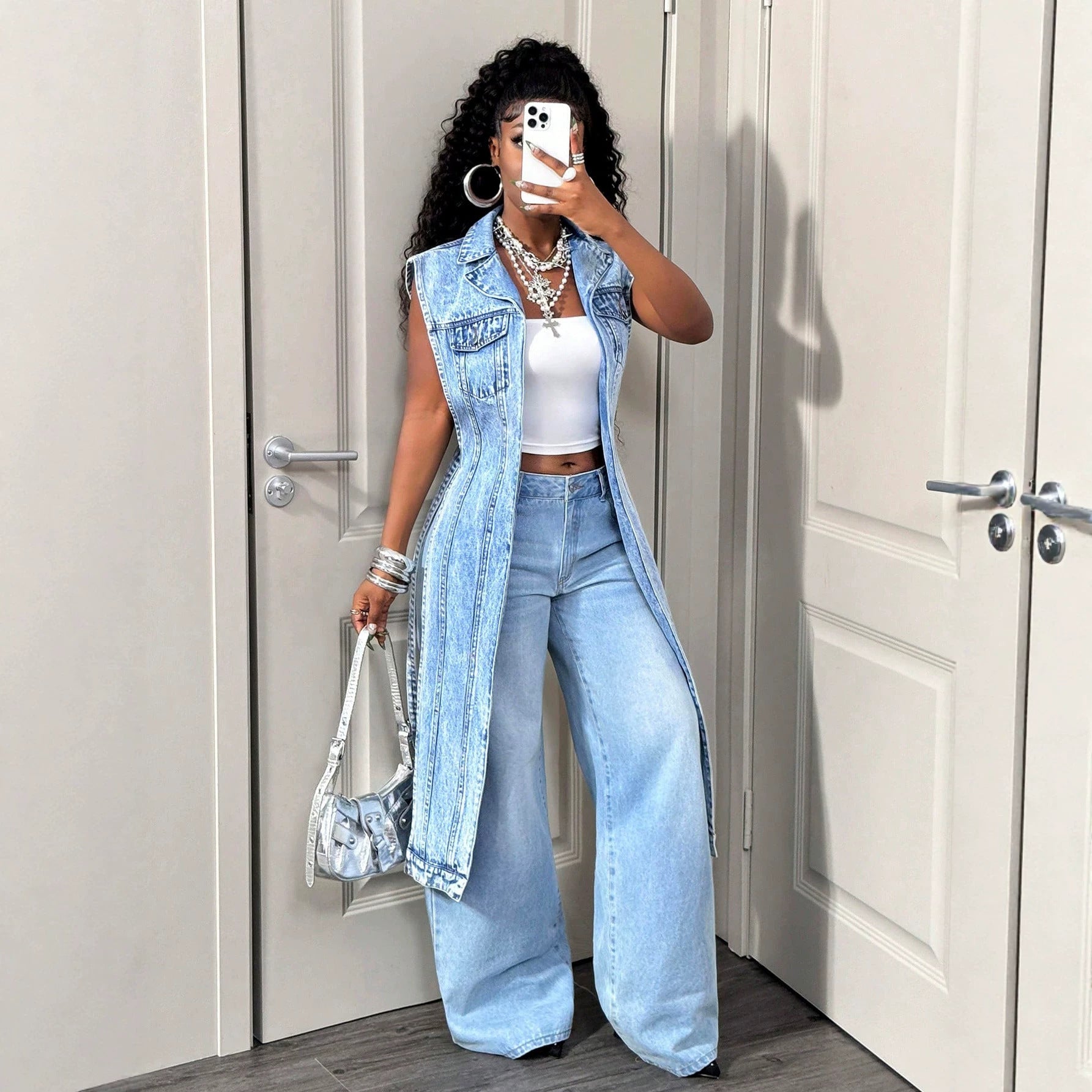 Outdoor Casual Women Denim One Piece Coat FentyWild