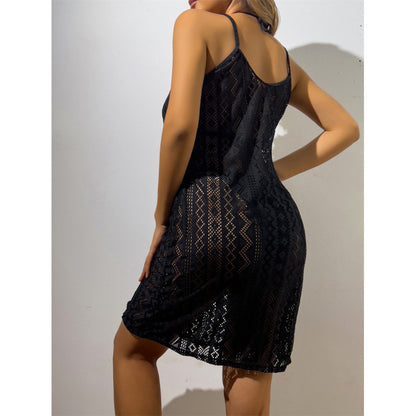 Swimsuit Women Split Solid Color Dress Three Piece Bikini Sexy Lacing Set