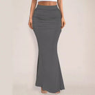 Summer Skirt Sexy Slim Hip Pleated Wide Hem Maxi George