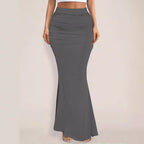 Summer Skirt Sexy Slim Hip Pleated Wide Hem Maxi George