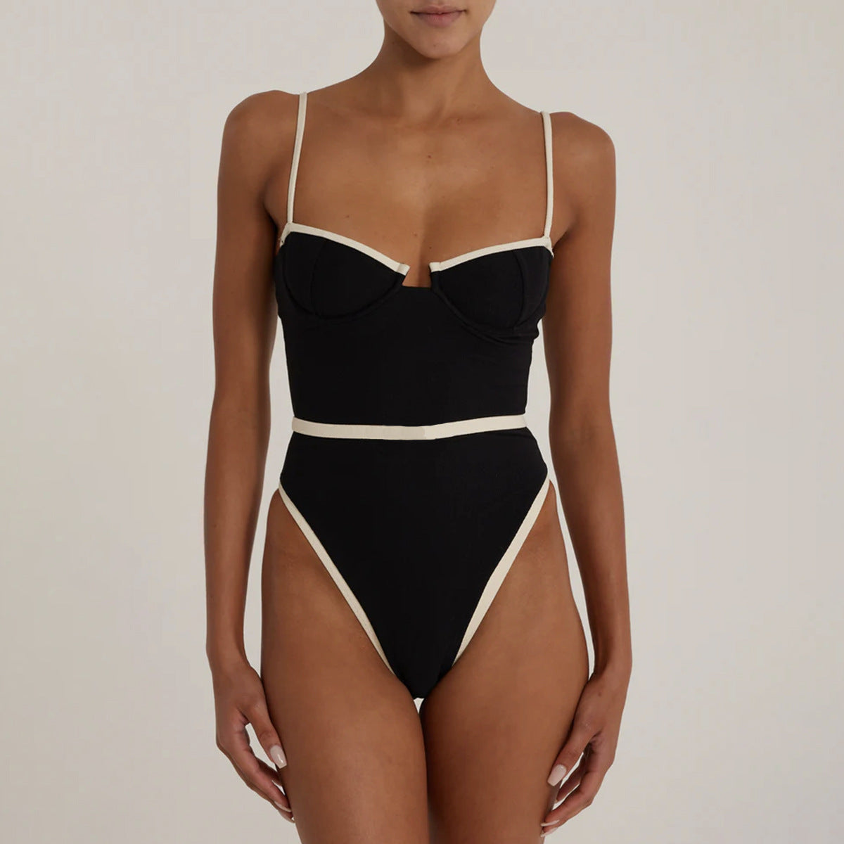 One Piece Swimsuit for Women Bikini Lady Sexy Stitching Swimwear Bikini Ellie