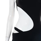Vestido sexy expuesto de otoño, vestido sexy con abertura alta y tirantes, ropa para mujer ahora