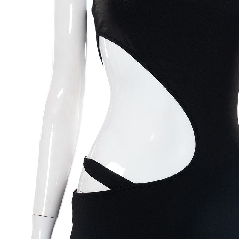 Vestido sexy expuesto de otoño, vestido sexy con abertura alta y tirantes, ropa para mujer ahora