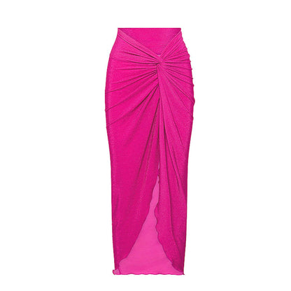 Rose Red Wrap Skirt