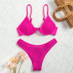 Bikini Pleating Craft Nylon Swimsuit Swimwear YHFX
