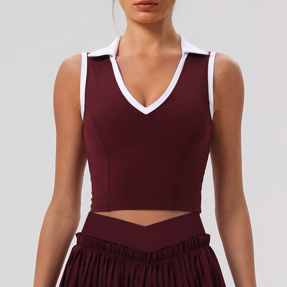 Summer with Chest Pad Workout Clothes Sports Vest Wide Shoulder Strap Women Top Skinny Slimming Yoga Clothes Yevki