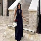 Women Clothing Fall Inner Match Sexy Pleated Slim Private Clothing Maxi Dress Bailess