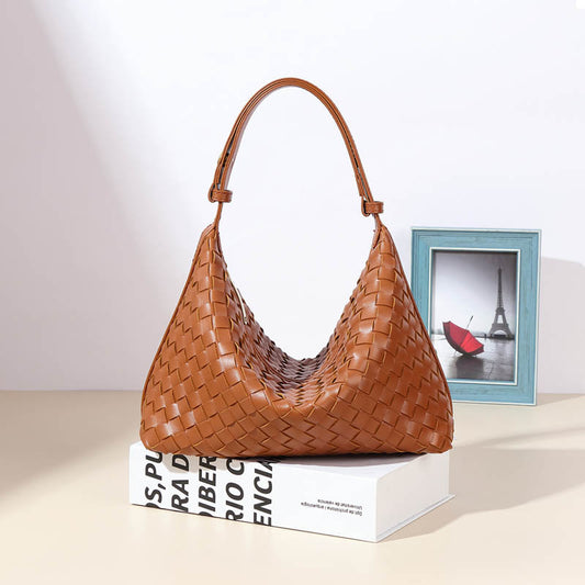 Bolso de mano tejido a mano para minorías, de alta calidad, de gran capacidad, sencillo, para el hombro. 