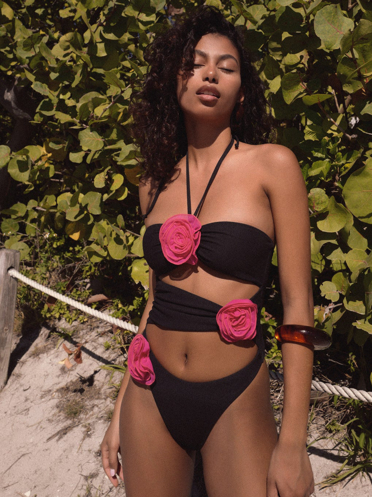Black Red Flower