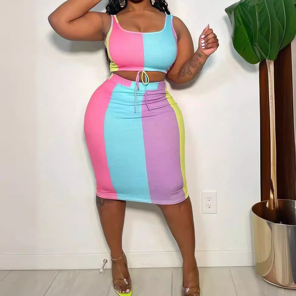 Plus Size Slim Sexy Sheath Two Piece Set AMOUR