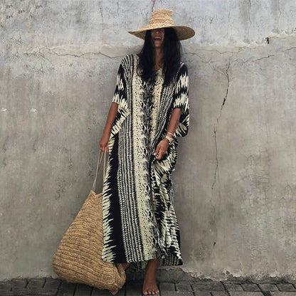 Spring Beach Cover-up Rayon Blooming Floral Vacation Robe Dress Crochet hook