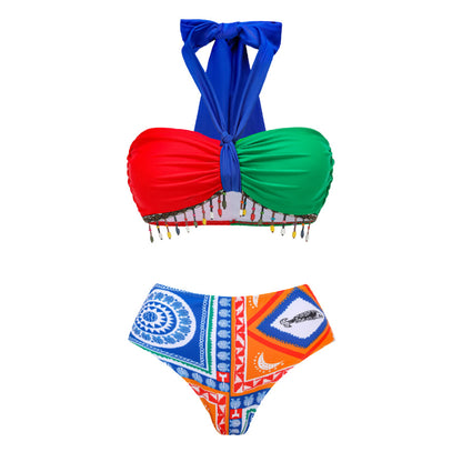 Blue Orange Swimsuit