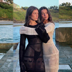 Sexy Hollow Out Cutout Knitted Dress Beach Cover Up Solid Color Bikini Swimsuit Blouse Crochet hook EvenStar