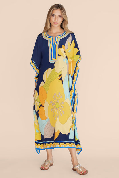 Dark Blue Sole Yellow Flower