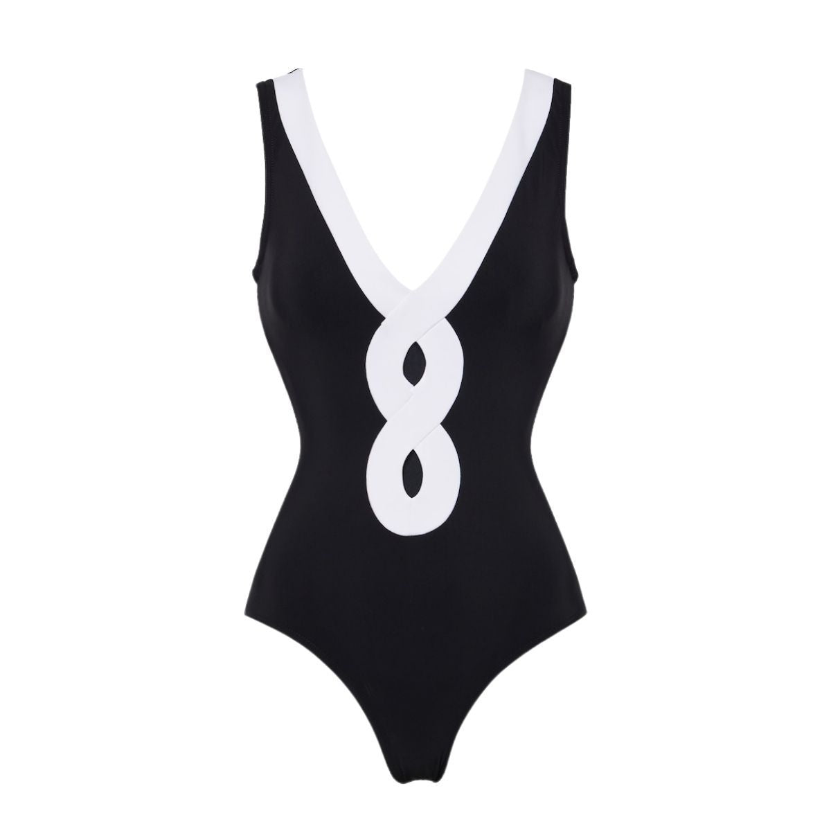 Black V-neck Swimsuit